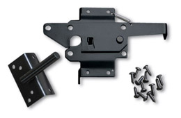 large marine grade powder coated black stainless steel latch