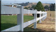 2 Rail Fence Vinyl up on Spokane South Hill installed by valley fence