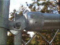 This is another upgrade for your chainlink fence it is a pressed steel rail end instead of die cast