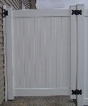 White Privacy vinyl gate in post falls Idaho